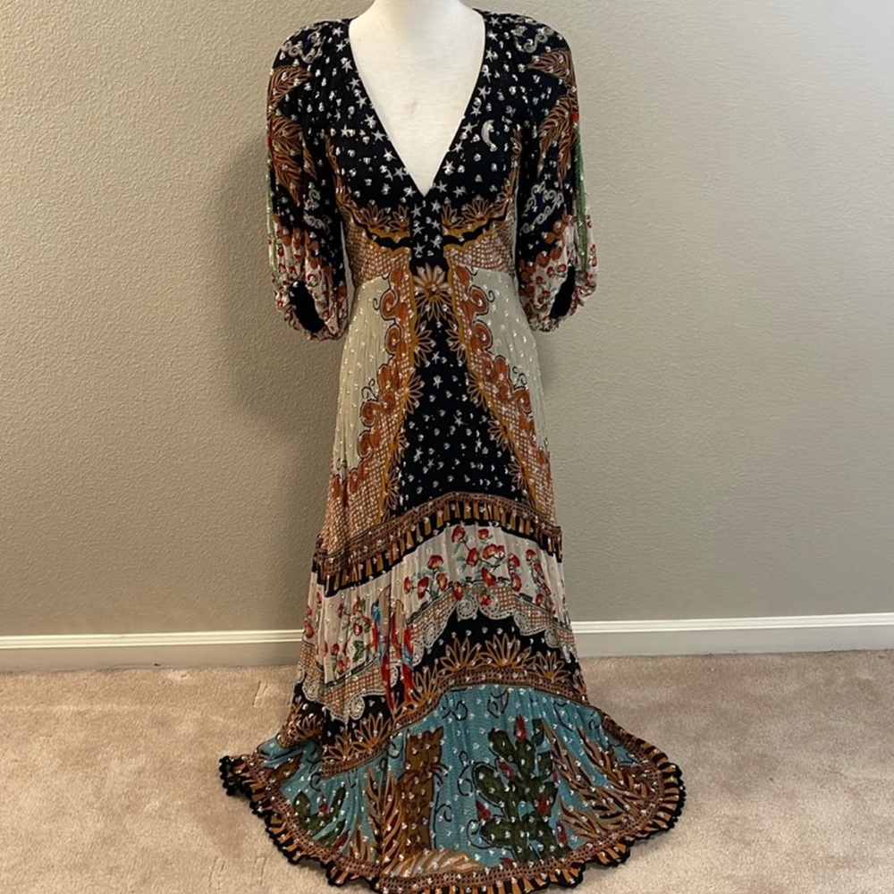Farm Rio Medium Starry Jungle Maxi Dress